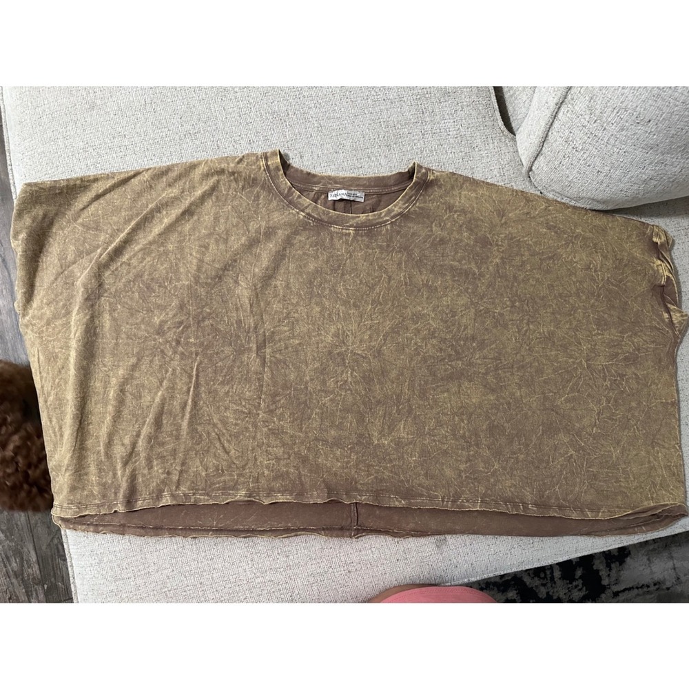 ⚜️Zenna Outfitters Relaxed Brown Mineral-Wash Women's Top